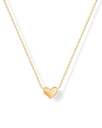 PAVOI 14K Gold Plated Cubic Zirconia Heart Necklace | Cute Dainty Love Pendant Necklaces for Women - Valentines Day Trendy Jewelry - style: Heart Plain