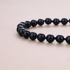 GAVU Hand-knotted Men's Beaded Necklace, Crystal Necklace for Men - color: Onyx, size: 20"