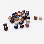 INSPIRELLE 180 Pieces Porcelain Beads Chinese NOT-Round Ceramic Beads 8mm for Handmade Jewelry Making Bracelets Necklace Making, Variable Glaze - color: Variable Glaze