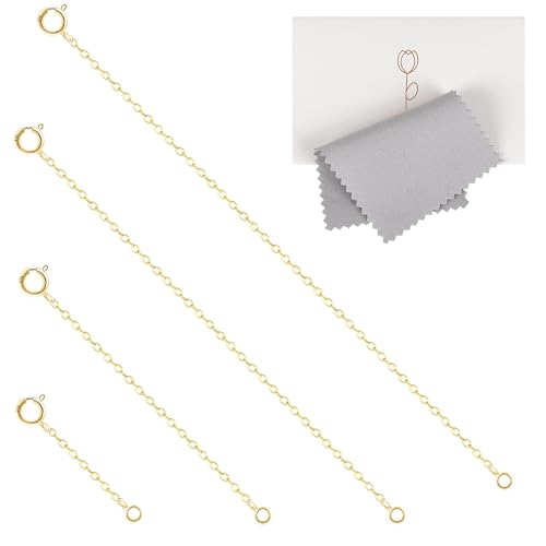 Necklace Extender 925 Sterling Silver Hypoallergenic Chain Extender with Jewelry Clasps, Necklace Bracelet Anklet Extension for Women