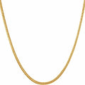 LIFETIME JEWELRY Crushed Herringbone Chain Necklaces for Women and Men 24k Gold Plated - color: Gold, size: 30 inches, style: 2mm