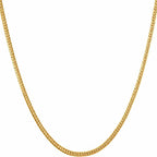 LIFETIME JEWELRY Crushed Herringbone Chain Necklaces for Women and Men 24k Gold Plated - color: Gold, size: 30 inches, style: 2mm