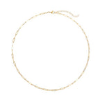 12 Pack Paperclip Chain Necklace Bulk Adjustable Gold Plated Stainless Steel Necklace Chains for Jewelry Making - color: Gold 20 Inches