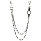 Layered Punk Pants Chain for Men Women, Gothic Hip Hop Jean Chain Wallet Chain Biker Trouser Chain, Goth Emo Fashion Keychain Accessories - color: 2L-Spike Chain