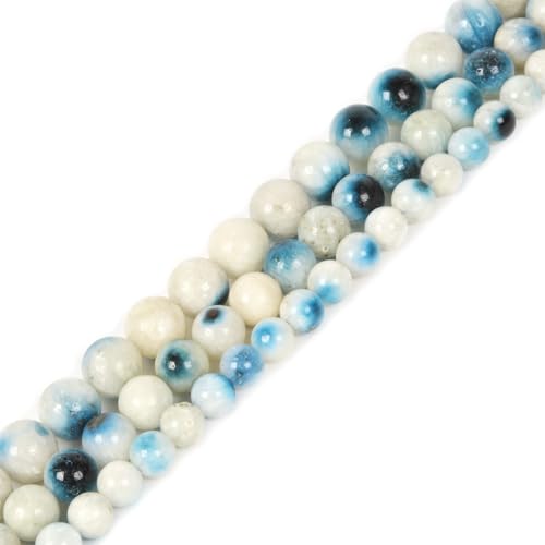Natural Blue Ice Nakaurite 6mm Gemstone Round Loose Beads Strand for DIY Bracelet Necklace Jewelry Making Bead - color: Blue Ice Nakaurite, size: 6mm