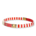 Tila Beaded Stretch Strand Bracelets for Women, Cute Boho Stackable Handmade Colorful Mixed Flat Square Beads Elastic Beach Surfer Bracelet Trendy Jewelry Friend Gift - color: 0901D