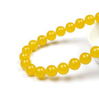 MJDCB Natural Yellow Jade Round Loose Beads for Jewelry Making DIY Bracelet Necklace (12mm) - color: Yellow Jade, size: 12mm