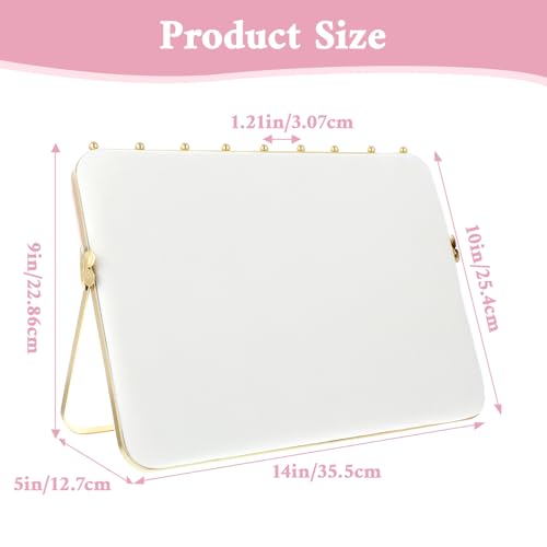 1 Pack Double-Sided Velvet Necklace Display Stand – Pink & White Jewelry Organizer Holder for Vendors, Craft Shows, Exhibitions (14 x 10 Inches, Metal Frame)