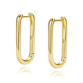 Me&Hz Gold Huggie Earrings Small Huggie Hoop Earrings for Women 14K Gold Plated Hypoallergenic Cubic Zirconia Huggies Mini Silver Hoop Earring for Women - color: Paperclip Hoop,Gold
