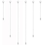 KOPOX 6 Piece Necklace Extender, Silver Necklace Extender, 2", 4", 6" Delicate Necklace Extender Set for Bracelets, Anklets and Jewelry Making (Silver) - color: Silver