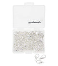 Shapenty Small Metal Alloy Lobster Claw Clasps Clip DIY Necklace Jewelry Finding Making Accessories Fastener Hook, 12mmx6mm, 100PCS (Silver) - color: Silver