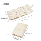 LAKE OF FIRE Earring Holder Organizer with Foldable Book Design Jewelry Book Organizer, Portable Pu Leather Travel Earring Case(Beige) - color: Beige