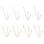Craftdady 640Pcs Stainless Steel Open Eyepins Flat Headpins Ball Head Pins 2 Colors Metal Wire Needle Pin Set for Earring Pendant Jewelry Necklace Bracelet Making, 21 Gauge - color: 2 Colors, Mixed Pins