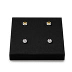 Oirlv Microfiber Jewelry Display Storage Tray Stud Earrings Tray Multi-Compartment Dresser Jewelry Tray - style: P13717
