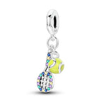LAZA 925 Sterling Silver Charm for Bracelet Necklace Dangle Love Mom Butterfly Party Charm Beads Pendants DIY Jewelry for Women - color: Tennis sports