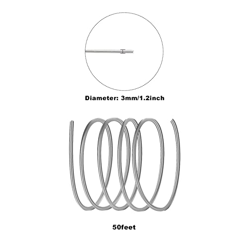 3mm Aluminum Craft Wire, 50 Feet 9 Gauge Bendable Anodized Metal Wire for Sculpting, Jewelry Making, Armature Making, Wire Weaving and Wrapping - size: 3mm, style: Silver