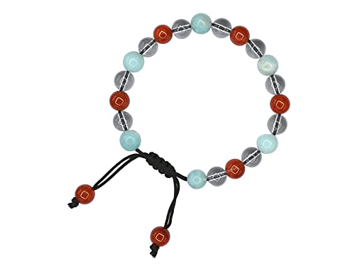 Amazing Gemstone Creativity Manifestation Bracelet - Clear Quartz Amazonite Carnelian Set for Men Women Healing Calming Anxiety Stress Relief Gifts Pulseras Para Hombres Mujer Stocking Stuffers - color: Creativity