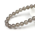 MJDCB 7A Natural Grey Agate Gemstone Round Stone Beads for Jewelry Making DIY Bracelet Necklace (8mm) - color: Gray Agate, size: 8mm