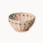 PEDDIG SHOP Beaded Basket Weaving Kit – DIY Rattan Craft Set for Beginners & Adults – Complete Basket Making Kit with Wooden Beading & Step-by-Step Guide