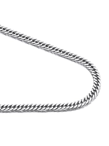 Bandmax Cuban Link Necklace for Men, Stainless Steel Chain, 5/7/10/13.5mm - color: a. 5mm Stainless, size: 26 inch