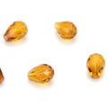 24pcs Adabele Austrian 8mm Faceted Teardrop Loose Crystal Beads Amber Yellow Compatible with 5500 Swarovski Crystals Preciosa SST-807 - color: Amber Topaz Yellow, size: 8mm x 6mm - 24pcs