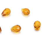 24pcs Adabele Austrian 8mm Faceted Teardrop Loose Crystal Beads Amber Yellow Compatible with 5500 Swarovski Crystals Preciosa SST-807 - color: Amber Topaz Yellow, size: 8mm x 6mm - 24pcs