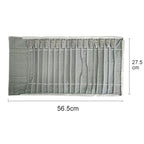 Portable Jewelry Roll Untangled Secure Necklace Travel Storage Bag Displays Holder 16 Chain (Gray PU and Gray Velvet) - color: Gray PU and Gray Velvet