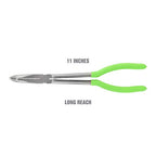 OEMTOOLS 22623 11" 90° Angled Long Nose Pliers – Rust Resistant, Heat-Treated Alloy Steel, Extended Reach for Automotive, Electrical, and Jewelry Work - style: 11 inch 90 degree long nose pliers