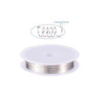 1 Roll 20.34 Feet(6.2m) 24 Gauge Round Copper Jewelry Bendable Wire Long-Lasting Plated Jewelry Wire Soft Artistic Wires Copper Metal Beading for Jewelry Making Crafts,Silver Color Plated - color: 24 Gauge,Silver Color Plated