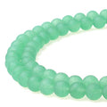 MJDCB Round Matte Frosted Green Jade Loose Beads are Used in Jewelry Design to Make Bracelets and Necklaces (6mm) - color: Matte Green Jade, size: 6mm