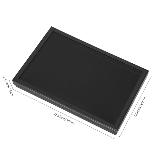 KUKUVR 100 Slots Ring Earring Holder Display Case, Velvet Jewelry Ring Earring Storage Organizer Box Tray with Clear Lid for Women And Selling Show (Black) - color: Black