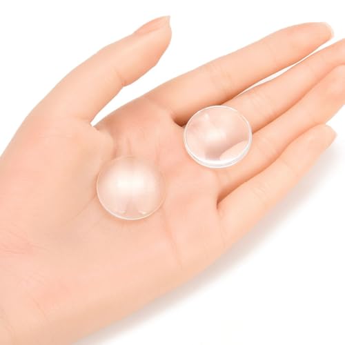 Adabele 50pcs Transparent Glass Dome Cabochons 25mm Non-calibrated Clear Round Cab Tiles for Photo Cameo Resin Bezel Pendant Craft Jewelry Making CF68-25 - size: 25mm (1 inch)