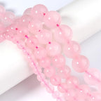 HAAMIIQII 90pcs 4mm Natural Rose Quartz Stone Beads Round Loose Gemstone Beads for Jewelry Making Strand 15 Inch - color: Rose Quartz, size: 4mm 90pcs