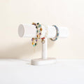 Bracelet T Bar Display for Selling, Wahtch Stand Jewelry Display, Velvet Bangle Holder Organizer【Beige】 - color: Beige