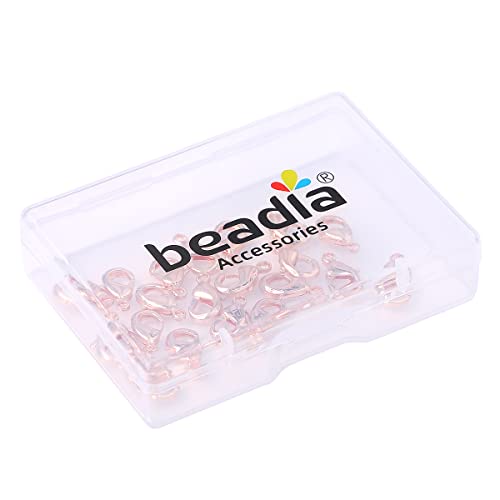 BEADIA Rose Gold Plated Lobster Clasps Non Tarnish 12mm 20pcs for Jewelry Making Findings - color: Lobster Clasps Rose Gold, size: 12mm
