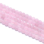 Natural Gemstone Loose Beads Matte Approxi 15.5 inch DIY Bracelet Necklace for Jewelry Making (8mm, Matte Rose Quartz) - color: Matte Rose Quartz, size: 8mm