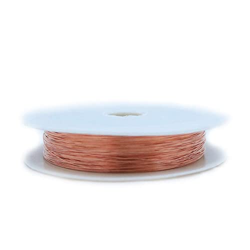 21 Gauge, 99.9% Pure Copper Wire (Round) Dead Soft CDA #110 Made in USA - 100FT by CRAFT WIRE - size: 21 Gauge, style: 100 Feet