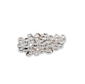 50pcs 925 Sterling Silver Open Crimp Bead Covers, 4MM, by CRAFT WIRE - color: 925 Sterling Silver, size: 4MM