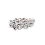 50pcs 925 Sterling Silver Open Crimp Bead Covers, 4MM, by CRAFT WIRE - color: 925 Sterling Silver, size: 4MM