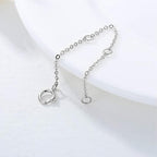 14K Gold Chain Extender for Women, Yellow Gold/White Gold/Rose Gold Adjustable Gold Necklace Anklet EXtension Chain, Available in 2/3/4 Inch - color: White Gold, size: 3 Inch