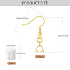 180PCS Earring Making Kits 14K Gold Earring Hooks Hypoallergenic Ear Wires Fish Hook for DIY Jewelry Making Bulk Pack - color: 14k Gold