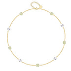 Natural Hetian Jade & Pearls Beaded Necklace Bracelet Jewelry for Women, Lucky Green Jade White Pearl Charm Adjustable Chain Jewelry Gift for Mom Lover her - color: Necklace