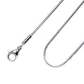 555Jewelry 1.2mm Stainless Steel Snake Chain Necklace for Men & Women, 16-28 Inch - color: Silver