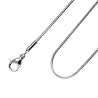 555Jewelry 1.2mm Stainless Steel Snake Chain Necklace for Men & Women, 16-28 Inch - color: Silver