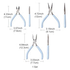 Pliers for Jewelry Making, Jewelry Pliers Set Includes Needle Nose Pliers, Round Nose Plier and Wire Cutters, Jewelry Making Tools for Jewelry Repair, Wire Wrapping, Beading and Crafts - color: Light Sky Blue