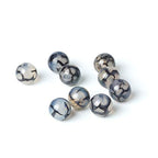 100Pcs Natural Stone 6mm Black Dragon Vein Agate Round Loose Gemstone Energy Healing Beads Hole Size 1mm DIY Smooth Beads for Bracelet Necklace Earrings Jewelry Making - color: Black Dragon Vein Agate, size: 6mm