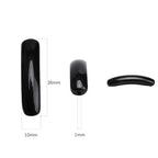 BEADIA Natural Curved Black Obsidian Stone Beads 36x10mm 4pcs for DIY Bracelet Jewelry Making - color: Black Obsidian