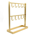 LXZ 1 PC Tabletop Hook Rack – Jewelry Stand Holder – Golden Hangers for Necklaces Keys Brace laces Ear Rings - color: Gold