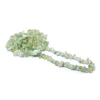 Light Green Aventurine Pre Drilled Natural Crystals Crushed Chips Beads for Jewelry Making, DIY Handmade Healing Crystals (25 Inch Strand) - color: Green Aventurine (light)