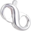 Pndeyo Double Opening Lobster Clasp, 925 Sterling Silver Jewelry Connector Extender, Hypoallergenic Spring Clasp for Keychains Necklace Bracelet Jewelry Making - color: Silver-1pc-0.39"×0.26"